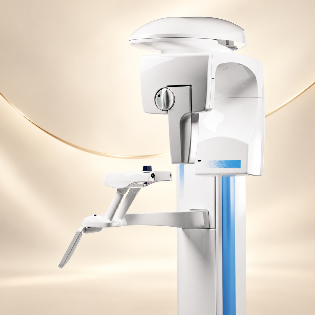 Equipamento de radiografia panorâmica em fundo marfim